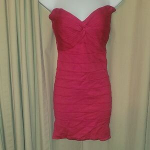 Wet Seal Strapless Bandage Pink Cocktail Dress